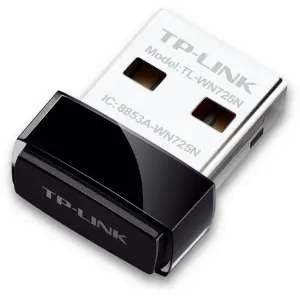 Brezžični mrežni adapter USB 2.0 TP-Link Nano WiFi4 802.11n N150 150Mbit/s Nano (TL-WN725N)