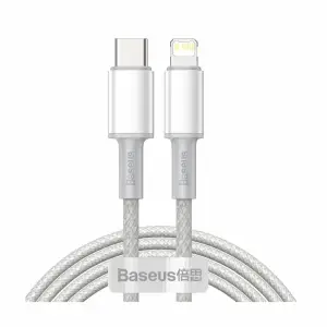 Kabel USB-C => Apple Lightning 2m PD 20W bel pleten Baseus