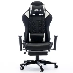 Stol gaming Bytezone Cobra črn bel  (BZ5934B)