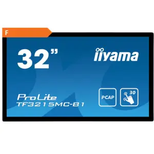 Monitor touch Iiyama 80 cm (31,5") TF3215MC-B1 1920x1080 A-MVA 8ms VGA HDMI USB  7H ProLite kapacitivni (podira latex rokavice, kapacitivni stylus)