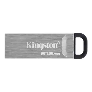 Spominski ključek 512GB USB3.2 Kingston Kyson DT 200MB/s 60MB/s kovinski brez pokrovčka srebrno-črn (DTKN/512GB)