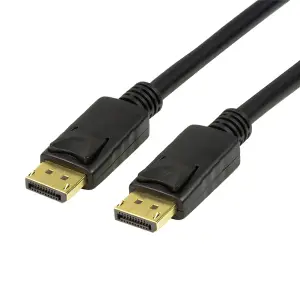 Kabel DisplayPort(m)=>DisplayPort(m) 1,00m 8K/60Hz dvojno oklopljen pozlačeni konektorji črn LogiLink (CV0119)