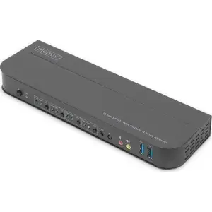 KVM stikalo Digitus  4-Port, 4K60Hz, 4 x DP in, 1 x DP/HDMI out  (DS-12890)
