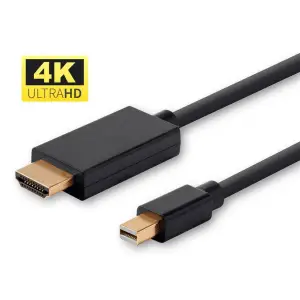 Kabel DisplayPort mini(m)=>HDMI 4K 5,00m MicroConnect črn (MDPHDMI5B-4K)