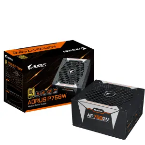 Napajalnik - 750W GigaByte GP-AP750GM Aorus 80Plus Gold 91% ATX12V 2.3 Modular 135mm črna (GP-AP750GM)