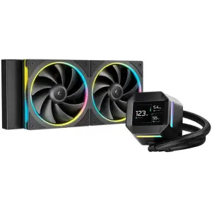 Vodno hlajenje DeepCool LM240 LCD - 240mm ARGB črna (R-LM240-BKDMMC-1)