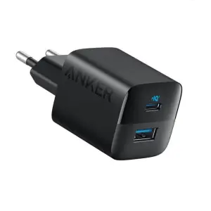 Hišni polnilec 100-240V => 1x USB-C in 1x USB-A 33W za mobilni telefon ali tablični računalnik Anker 323 PIQ 3.0 črn (A2331G11)