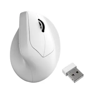 Miš brezžična, bluetooth, USB ergonomska Keychron M5 30000DPI vertikalna bela (M5-A24)