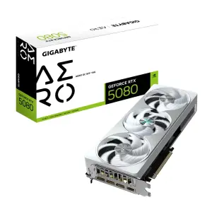 Grafična kartica nVidia RTX5080 GigaByte AERO OC SFF bela - 16GB GDDR7 (GV-N5080AERO OC-16GD)