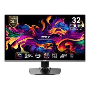 Monitor MSI 80 cm (31,5") 321URXDE 3840x2160 Gaming 240Hz QD-OLED 0,03ms 2xHDMI DisplayPort USB-C 90W 2xUSB2.0 Pivot  DCI-P3-99% FreeSync Premium PRO HDR400 MPG