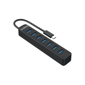 HUB USB-C => 7xUSB3.0 0,15m črn Orico (TWC3-7A-BK-EP)