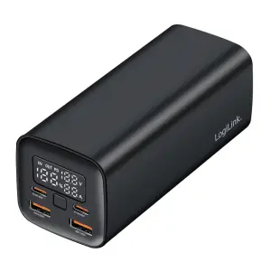 Prenosna baterija Logilink 20000mAh 65W PD 2xUSB-A 2xUSB-C LED zaslon črna (PA0350)