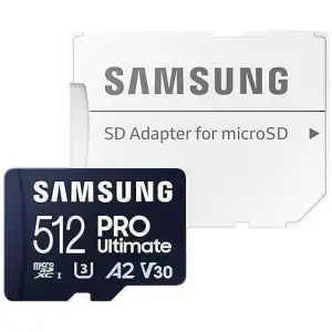 Spominska kartica microSDXC 512GB Samsung PRO Ultimate 200MB/s/130MB/s U3 V30 UHS-I A2 +adapter (MB-MY512SA/WW)