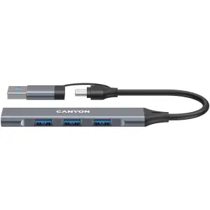 HUB USB-C/A => 3xUSB-A 2.0 1xUSB-A 3.0 DS-02 Canyno siv (CNS-TDS02G)