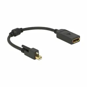 Adapter Mini DisplayPort (m) => DisplayPort (ž) 25cm 4K 60Hz z zaklepom Delock (62638)