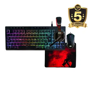 Tipkovnica in miš Redragon Žična gaming S149-BA SET SLO črna SLO gravura (21996)