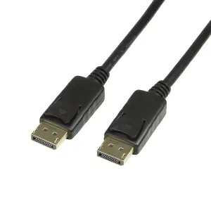Kabel DisplayPort(m)=>DisplayPort(m) 5,00m 4K/60Hz dvojno oklopljen pozlačeni konektorji črn LogiLink (CV0074)