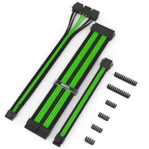 Napajalni kabli (KIT) - Zelena / Črna - 3x8pin -> 12VHPWR