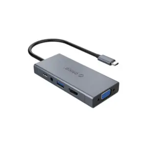 Priklopna postaja USB-C => USB 3.0 HDMI VGA avdio PD 60W ORICO (MC-U501P)