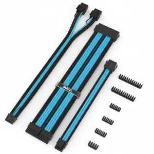 Napajalni kabli (KIT) - Svetlo modra / Črna - 2x8pin -> 12VHPWR