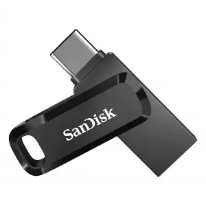 Spominski ključek 64GB USB-C USB3.2 Sandisk Dual Drive Go 150MB/s plastičen vrtljiv črn (SDDDC3-064G-G46)
