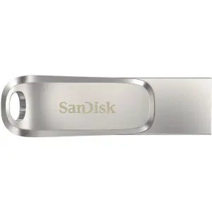 Spominski ključek 32GB USB 3.2/USB-C Sandisk Ultra Dual Luxe 150MB/s kovinski vrtljiv srebrn (SDDDC4-032G-G46)