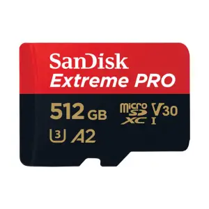 Spominska kartica microSDXC 512GB Sandisk Extreme Pro 200MB/s/140MB/s U3 V30 UHS-I A2 +adapter (SDSQXCD-512G-GN6MA)
