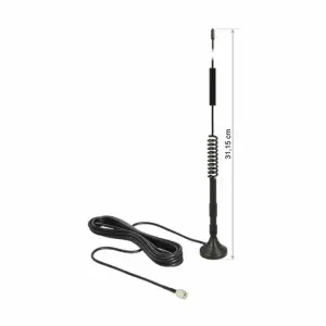 Antena omni LTE/GSM/UMTS/WLAN magnetna s kablom 3m Delock (12417)