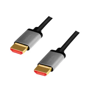 Kabel HDMI(m)=>HDMI(m) 2,00m 8K/60Hz pozlačeni kontakti črn/siv LogiLink (CHA0105)