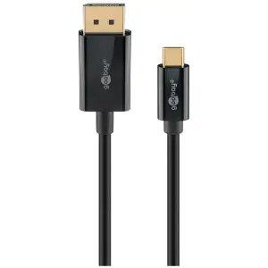 Kabel USB-C => DisplayPort 1.2 2,00m UHD 4K@60HZ črn Goobay (75705)