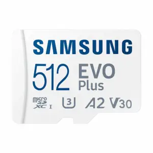 Spominska kartica microSDXC 512GB Samsung Evo Plus 160MB/s/120MB/s U3 V30 UHS-I A2 +adapter (MB-MC512SA)