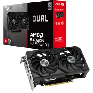 Grafična kartica AMD RX9060 XT Asus Dual - 8GB GDDR6  | 1xHDMI 2.1b 2xDisplayport 2.1a (90YV0MI1-M0NA00)