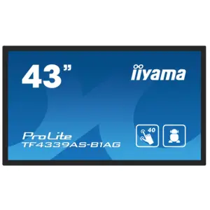 Monitor Iiyama 108 cm (42,5") TF4339AS-B1AG 4K na dotik PCAP Interaktivni IPS 8ms 2xHDMI DP 2xUSB Zvočniki 2x10W  RJ45 ProLite interaktivni monitor Android 11
