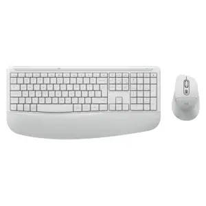 Tipkovnica in miš Logitech brezžična + Bluetooth MK880 Signature Comfort Plus bela SLO gravura (920-014033)