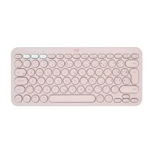 Tipkovnica Logitech brezžična K380 Multi-Device SLO mini roza SLO gravura (920-009867)