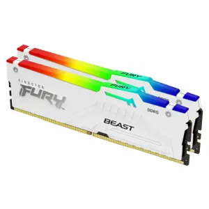 DDR5 64GB 6000MHz CL30 KIT (2x32GB) Kingston RGB Fury Beast EXPO 1,35V bela (KF560C30BWEAK2-64)