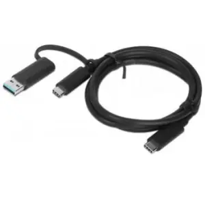 Kabel USB-C => USB-C 2.0 1,0m Lenovo 20V - 5A (4X90U90618)