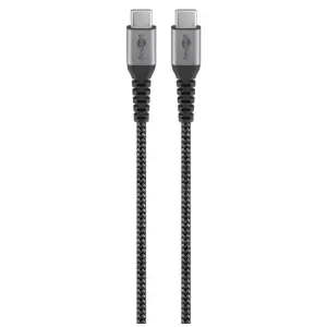 Kabel USB-C => USB-C 0,50m 60W črn - Goobay