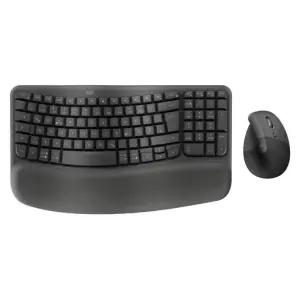 Tipkovnica in miš Logitech Bluetooth + USB ergonomska Wave Keys in Lift COMBO SLO grafitna (920-013635)