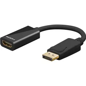 Adapter DisplayPort 1.2 (m) => HDMI (ž) 4K@60Hz 0,10m Goobay (67881)