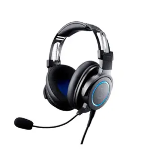 Slušalke žične naglavne 2x 3,5mm Audio-Technica ATH-G1 Gaming z mikrofonom  - črne