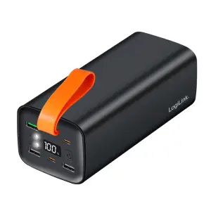 Prenosna baterija Logilink 50000mAh 100W PD 3xUSB-A 2xUSB-C LED zaslon črna (PA0351)