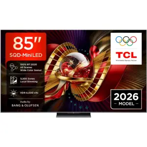 TV sprejemnik TCL 85,0" 215,9 cm 85C8L 3840x2160 SQD miniLED Google TV 4xHDMI 2xUSB BT WiFi RJ45  HDR10+