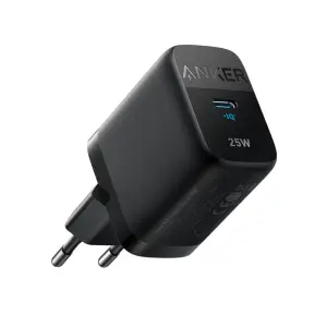 Hišni polnilec Anker 312 25W 220V => USB-C črn (A2642G11)