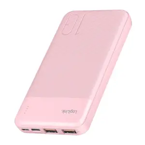 Prenosna baterija Logilink 10.000mAh 22,5W PD 1x USB-C 2x USB-A roza (PA0419P)