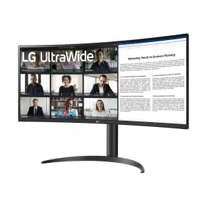 Monitor LG 86,4 cm (34,0") 34WR55QK-B 3440x1440 Curved 100Hz VA 5ms 2xHDMI DisplayPort USB-C 65W 2xUSB3.0 HAS  sRGB99% HDR10