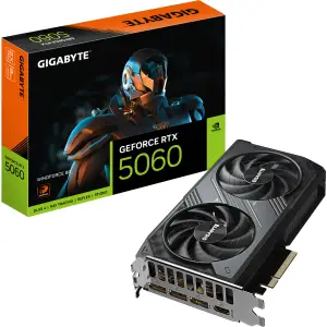 Grafična kartica nVidia RTX5060 GigaByte WINDFORCE - 8GB GDDR7 (GV-N5060WF2-8GD)