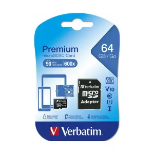 Spominska kartica microSDXC 64GB Verbatim U1 90MB/s/10MB/s U1 V10 UHS-I (044084)