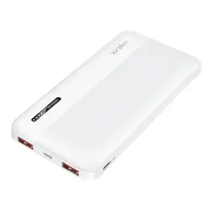 Prenosna baterija Logilink 10000mAh 20W PD 2x USB-A USB-C bela (PA0372W)