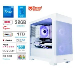 Računalnik MEGA MT S7X i7-12700K/RX9070 XT/32GB/1TB-4.0/750W/Brez OS/bela RGB + Estetski napajalni kabli [Vijolična / Bela]